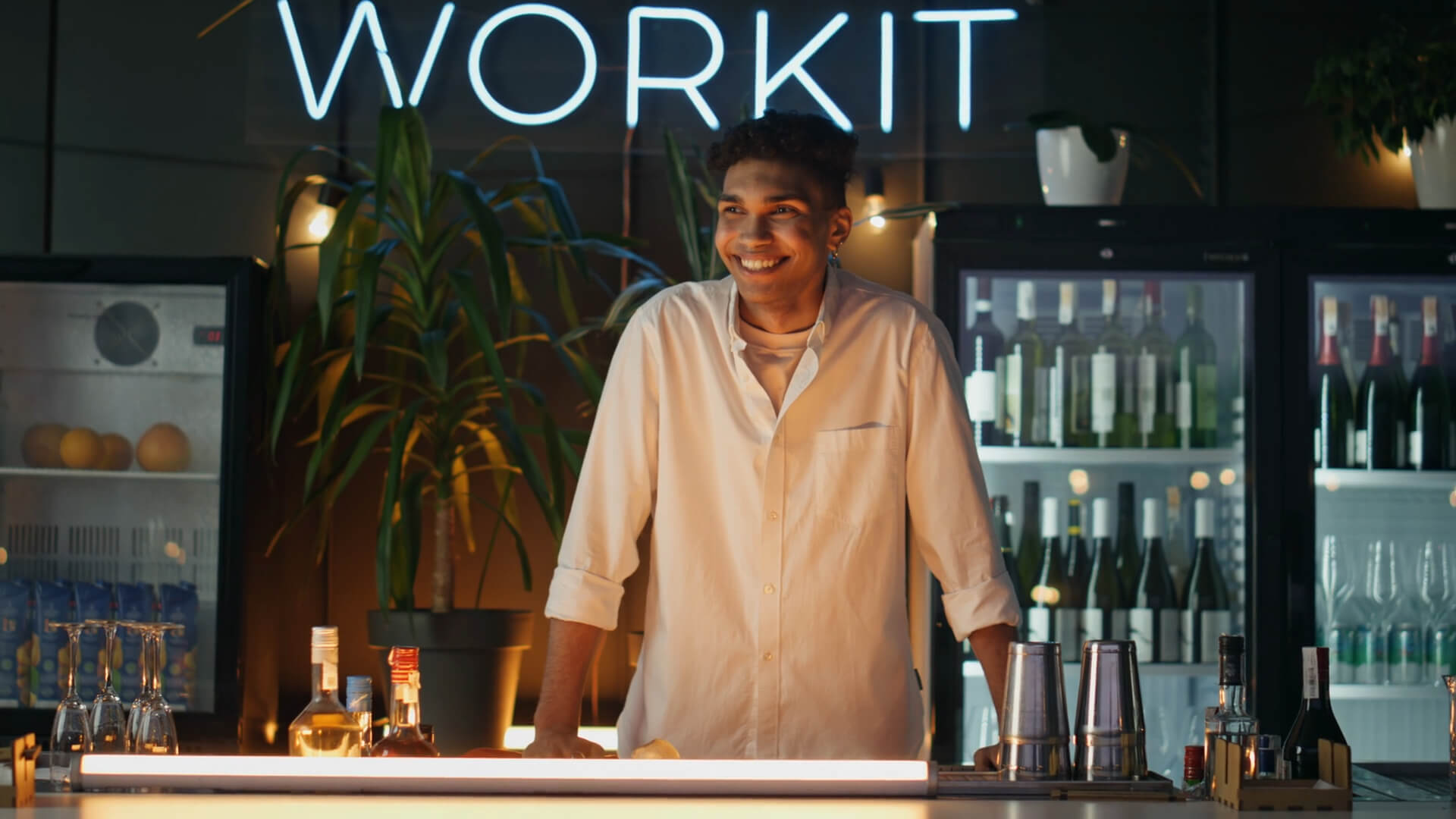 Bartender Smiling