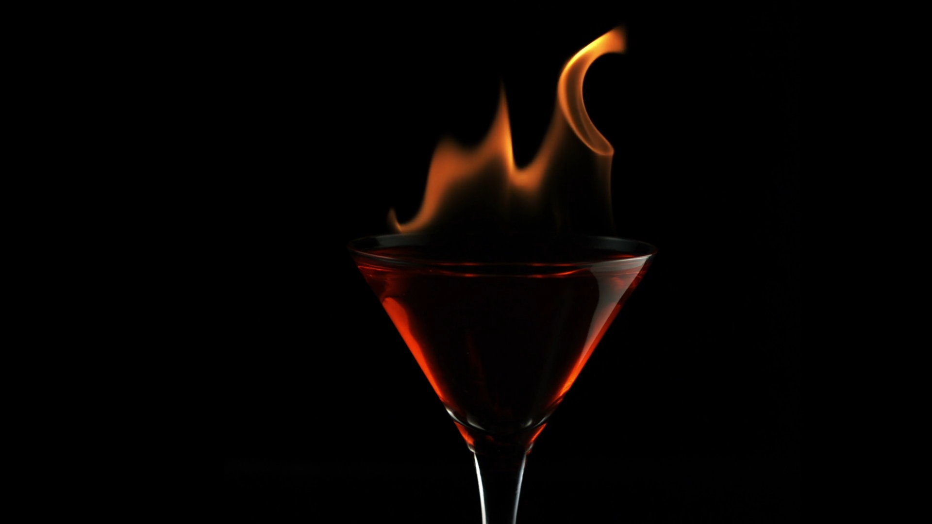 Flaming Shot - Martini Glass