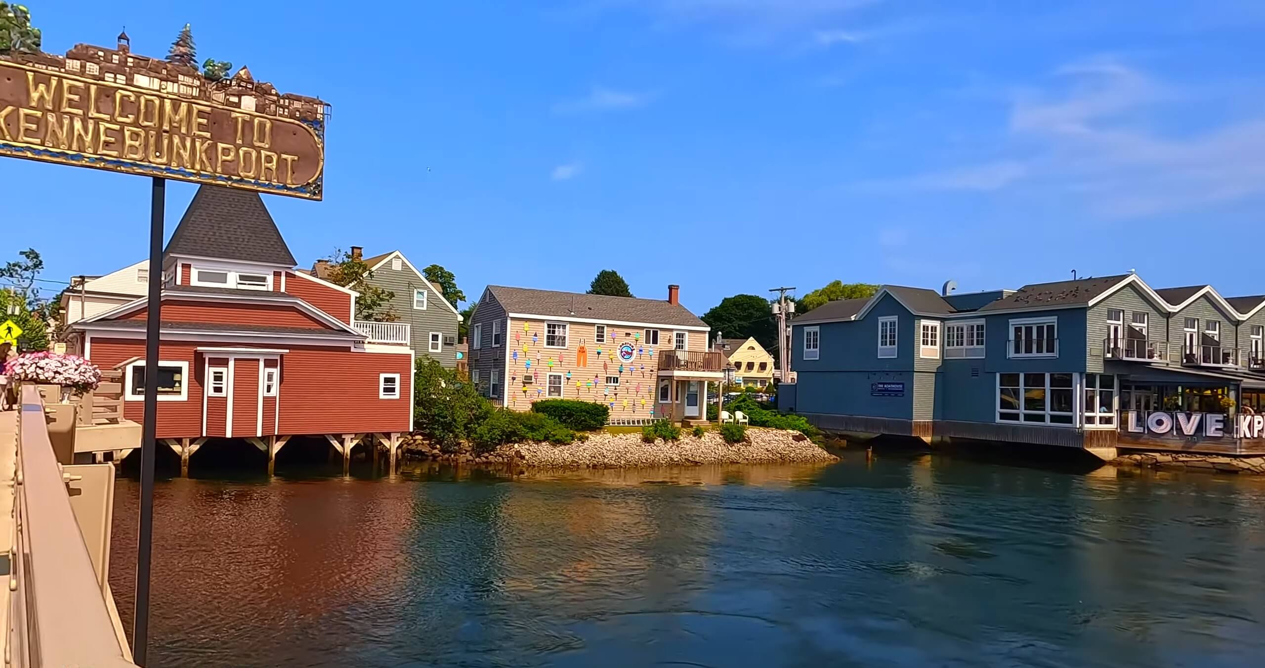 The Kennebunkport sign in Maine