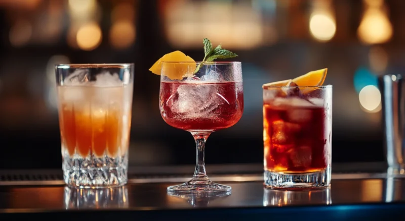 three delicious cocktails