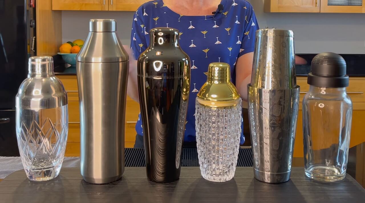 All types of cocktail shakers