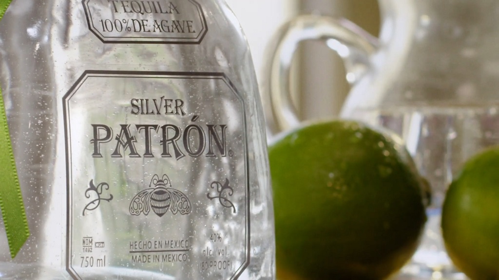 Bottle of Patron Silver Tequila